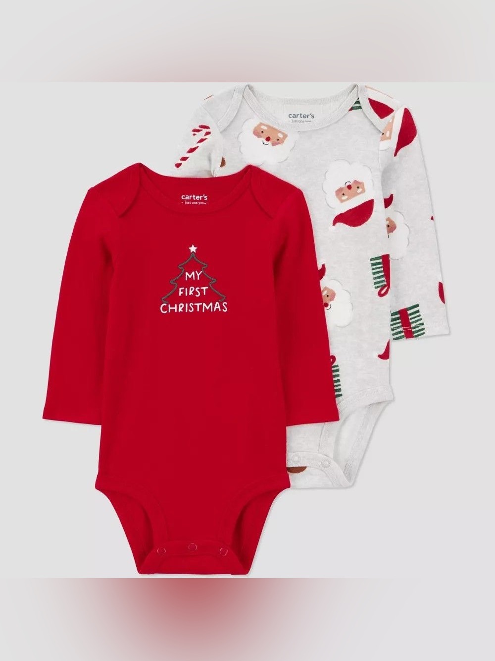 029K Carter's Just One You Baby "My First Christmas" Bodysuit Set -Size: Newborn